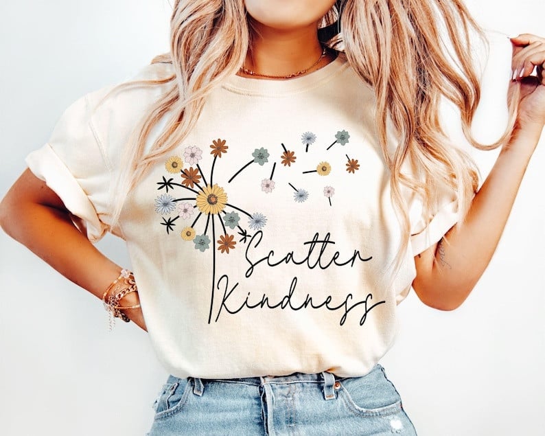 Be Kind 2D Shirt, Scatter Kindness 2D Shirt